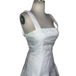 Amanda Uprichard  Annalise Dress in White Small New Womens Mini Gingham Photo 4