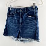 American Eagle Curvy Super High Rise Shortie Jean Denim Shorts Blue 8 Photo 7