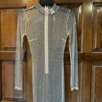 Hot Miami Styles  HMS Sheer Embellished Maxi Dress Cover Up In Nude Size Small Photo 1