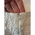 Amanda Uprichard  Annalise White Jacquard Mini Dress M Bridal Party Flounce Hem Photo 7