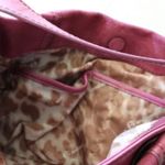 B MAKOWSKY Purple Leather & Suede Hobo Bag with Leopard Ocelot Print Lining Photo 5