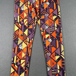 LuLaRoe  Leggings One Size Halloween Print Orange Purple Skull Witch Geometric‎ Photo 0