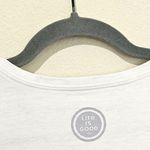 Life is Good American Flag V-Neck Crusher T-Shirt Womens Size S White Blue Photo 3