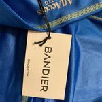 Bandier NWT  Ultra High Rise Zip Front 9” Biker Shorts Blue Size 2XL Photo 4