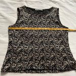 Vintage black tan zebra jacquard shell tank top Size large Brown Photo 4
