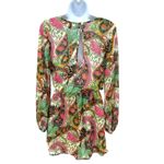 Show Me Your Mumu V-Neck Long Sleeve Mini Dress Paisley Floral NWT Small Photo 2