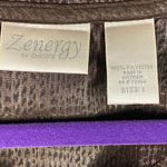 Chico's Zenergy by  Women's Jacket Size 1 Brown Short Sleeve Full Zip Moto‎ Photo 3