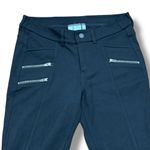 Athleta  Women’s Size 2 Black Ponte Moto Twill Low Rise Stretch Pants Punk Goth Photo 2