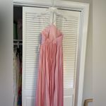Elegant Pink Knife Pleated Maxi Dress NWT Photo 2