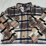 These Three Boutique Blue B Plaid Shacket Photo 0