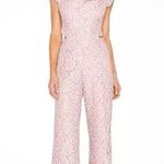 Alexis  Livia Floral Lace Open Back Jumpsuit in Pink Size S C1 Photo 0