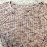 Free People Pink Combo Long Sleeve Textured Knit Top Size L (NWT) Photo 9