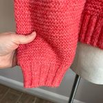 American Eagle  Outfitters Chunky Knit Off Shoulder Cowl Style Coral Sweater Sz S Photo 4