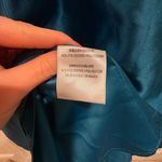 Badgley Mischka Teal Halter Top Cocktail Dress with Bow Back Size 10 EUC Wedding Guest Photo 3