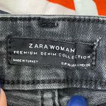 ZARA  | Black Velour Trim High Rise Skinny Jeans Sz 4 Photo 11