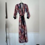 Vintage Floral Satin Kimono Robe Pink Size undefined Photo 2