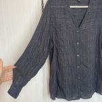 Chico's  & Eddie Bauer Knit Mix Side Tie Top & Gray V-neck Button Shirt Size XXL Photo 6