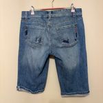 Tommy Hilfiger Mid Rise Bermuda Cuff Denim Jean Shorts Jorts Blue Womens Size 8 Photo 1
