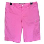 Ralph Lauren Lauren Pink Twill Bermuda Shorts Zip Pocket Womens Size 10 Perfect! Photo 1