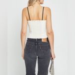 NWT CAARA Cairo Top size 12 Few Moda Reformation Melanie ivory black silk Photo 1