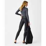 Spanx Women's Faux Leather Leggings Shaping Lifting Compression Black sz. XS Photo 2