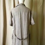 Vintage 90s Andrea Viccaro 100% Linen Maxi Shirt Dress NWT Tan Gray XL Photo 5