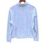 Reebok  Womens White and Blue Floral Zip Up Jacket Photo 7