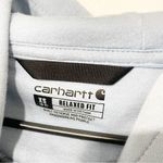 Carhartt Women Size XS Light Blue Clarksburg Graphic Sleeve Pullover Sweatshirt Photo 2