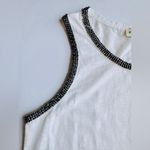 Alythea  Beaded Sleeveless Tank Top White/Black Size S NWT Photo 5