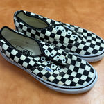 Vans  Black and White Checkerboard Slip-Ons Photo 0