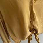 Wilfred  satin gold tie front long sleeve blouse Photo 5