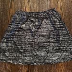 Aerie Metallic Silver and Black Mini Skirt Photo 1
