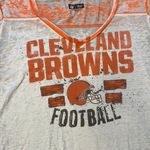 NFL Cleveland Browns XL V-Neck Tee -  Football White/Orange Photo 3