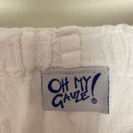 Oh My Gauze Women’s 3 White Cropped Pants LagenLook Artsy Minimalist Size XL Photo 1