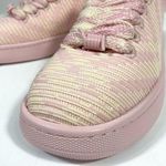 Burberry Knit Low Top Sneakers Cameo Pink Check Size 36.5 6.5 US NEW Photo 13