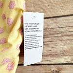 BP  Crop Top Women’s Size XXS Ruched Organic Cotton Yellow Floral Bud NWT Photo 4