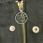 Diesel  Size Small Black Linen Cotton Blend Multi Pocket Utility Hooded Jacket Photo 2