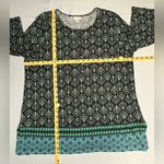 J. Jill Peacock Print 3/4 Sleeve Tunic Top Photo 5