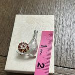Vintage Silver Tone‎ Red Diamanté Ten Pin Bowling Ball Brooch Photo 5