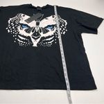 Jonny Cota Women Size Large Black Short Sleeve Shirt Butterfly Leopard Wings NEW Photo 7