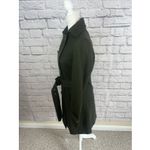 Peppe Peluso Women’s NWT Preppy Double Breasted Wool Blend Trench Coat Size M Green Size M Photo 5