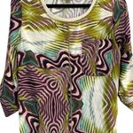 Nicole Miller Y2K Retro Vintage Women’s  Studio Funky Artsy WhimsiGoth Silk Top S Photo 0