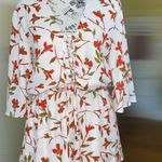 Lovers + Friends Small Summer Romper • Palm Floral • Side Zip Peekaboo Sleeves Photo 6