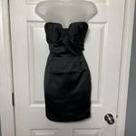 Naked Wardrobe  The Statement Ruched Black Strapless Bodycon Mini Dress Formal S Photo 5