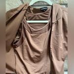 WAYDAMIN Sport 3 in 1 Set zip Up crop hoodie and leggings chocolate brown small Photo 4