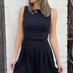 ZARA  classy Black high waist scalloped hem shorts sz s  Photo 0