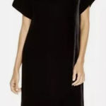 Eileen Fisher  Bateau Neck Short Sleeve Velvet High‎ Low Shift Dress Size Small Photo 0