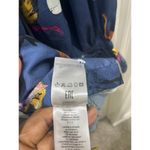 Pietro Brunelli High Ruffle Collard Printed Button Down Sz XS Blue Photo 4