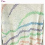 NWT Fate Multicolor Pastel Sweater | Size Medium Blue Photo 9
