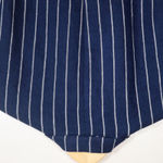 Ralph Lauren Polo  Women's Double Breasted Pinstripe Linen Blazer Size 12 Navy Photo 4